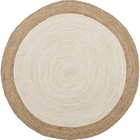 Safavieh 11 x 11 ft. Natural Fiber Global Round Area Rug; Ivory & Natural NF801M-11R